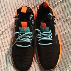South Pole Black and Orange Men's Sneakers Size 11